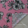 Beautiful Flower Pattern Polyester 94% Spandex 6% Stretchy Peach Fabric Printed Single Jersey Fabric For Leisure Wear